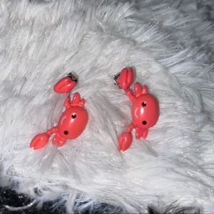 3D crab earrings